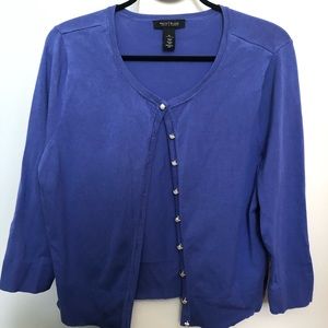 White House Black Market Purple Cardigan